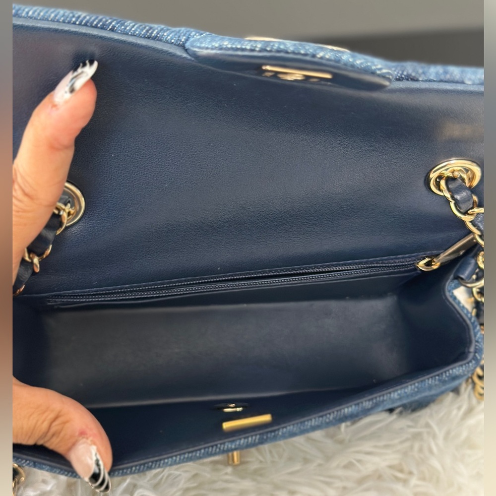 CHANEL Dark Denim Mini Classic Flap - Picture 11 of 11